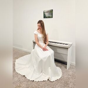 White Bridal Gown With Lace Details